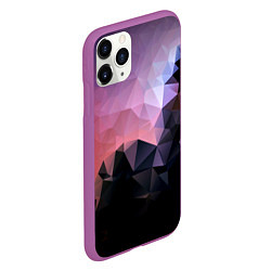 Чехол iPhone 11 Pro матовый Mirror edge abstract, цвет: 3D-фиолетовый — фото 2