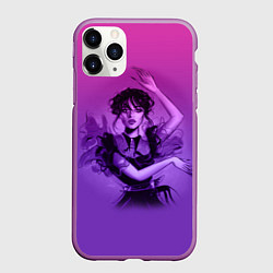 Чехол iPhone 11 Pro матовый Стильная wednesday, цвет: 3D-фиолетовый
