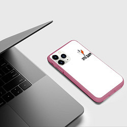 Чехол iPhone 11 Pro матовый Teampood, цвет: 3D-малиновый — фото 2