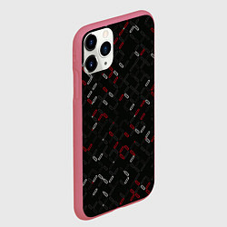 Чехол iPhone 11 Pro матовый Текстурный узор, цвет: 3D-малиновый — фото 2