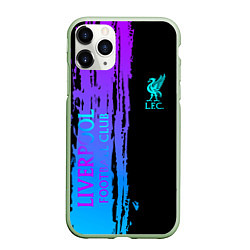 Чехол iPhone 11 Pro матовый Liverpool FC sport, цвет: 3D-салатовый