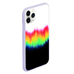 Чехол iPhone 11 Pro матовый Северное сияние - тай-дай, цвет: 3D-светло-сиреневый — фото 2
