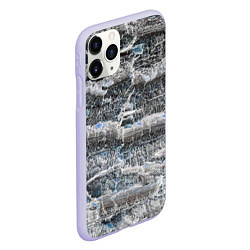 Чехол iPhone 11 Pro матовый Неземная текстура, цвет: 3D-светло-сиреневый — фото 2