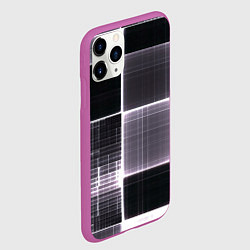 Чехол iPhone 11 Pro матовый Серое неоновое в клеточку, цвет: 3D-фиолетовый — фото 2
