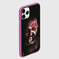 Чехол iPhone 11 Pro матовый Кратос орёт, цвет: 3D-фиолетовый — фото 2