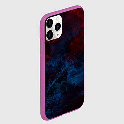 Чехол iPhone 11 Pro матовый Космическая абстракция битва, цвет: 3D-фиолетовый — фото 2