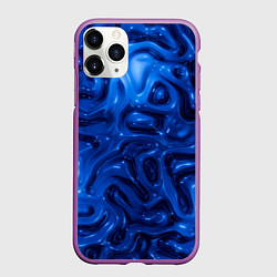 Чехол iPhone 11 Pro матовый Объемная жидкость, цвет: 3D-фиолетовый