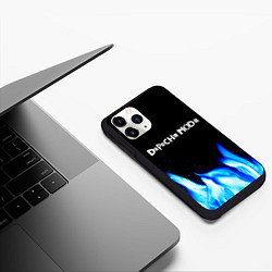 Чехол iPhone 11 Pro матовый Depeche Mode blue fire, цвет: 3D-черный — фото 2
