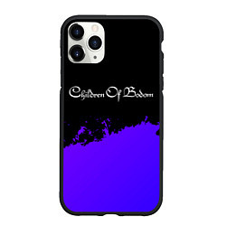 Чехол iPhone 11 Pro матовый Children of Bodom purple grunge, цвет: 3D-черный