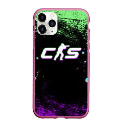 Чехол iPhone 11 Pro матовый Counter Strike 2 - Neon, цвет: 3D-малиновый