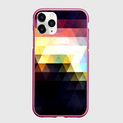 Чехол iPhone 11 Pro матовый Mosaic abstraction, цвет: 3D-малиновый