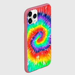 Чехол iPhone 11 Pro матовый Тай-Дай узор, цвет: 3D-малиновый — фото 2