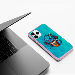 Чехол iPhone 11 Pro матовый Кофейный монстр, цвет: 3D-розовый — фото 2