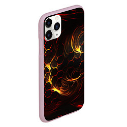 Чехол iPhone 11 Pro матовый Огненные объемные плитки, цвет: 3D-розовый — фото 2