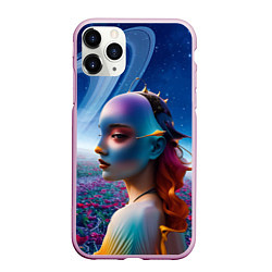Чехол iPhone 11 Pro матовый Девушка с похожей планеты, цвет: 3D-розовый
