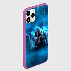 Чехол iPhone 11 Pro матовый Stalker sky art blue, цвет: 3D-фиолетовый — фото 2