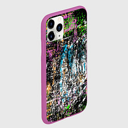Чехол iPhone 11 Pro матовый Красочный фон в стиле гранж, цвет: 3D-фиолетовый — фото 2