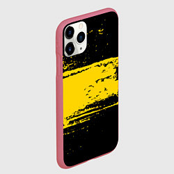 Чехол iPhone 11 Pro матовый Желтое граффити, цвет: 3D-малиновый — фото 2