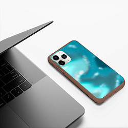 Чехол iPhone 11 Pro матовый Волны в море, цвет: 3D-коричневый — фото 2