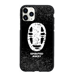 Чехол iPhone 11 Pro матовый Spirited Away с потертостями на темном фоне, цвет: 3D-черный