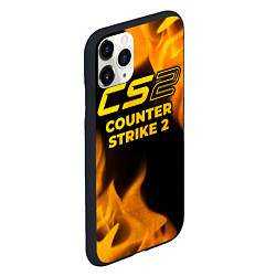 Чехол iPhone 11 Pro матовый Counter Strike 2 - gold gradient, цвет: 3D-черный — фото 2