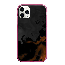 Чехол iPhone 11 Pro матовый Темнота, цвет: 3D-малиновый