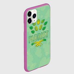 Чехол iPhone 11 Pro матовый Florist, цвет: 3D-фиолетовый — фото 2