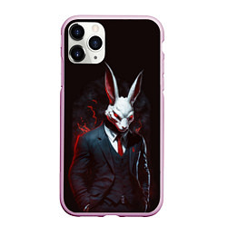 Чехол iPhone 11 Pro матовый Devil rabbit, цвет: 3D-розовый