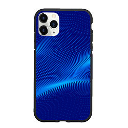 Чехол iPhone 11 Pro матовый Blue dots, цвет: 3D-черный