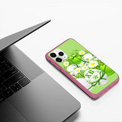 Чехол iPhone 11 Pro матовый Пасхальная, цвет: 3D-малиновый — фото 2