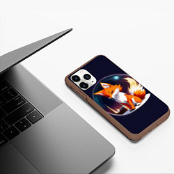 Чехол iPhone 11 Pro матовый Лисичка в Москве, цвет: 3D-коричневый — фото 2