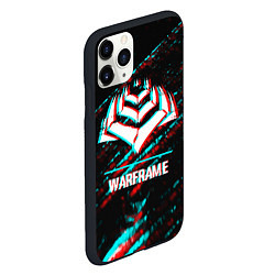 Чехол iPhone 11 Pro матовый Warframe в стиле glitch и баги графики на темном ф, цвет: 3D-черный — фото 2