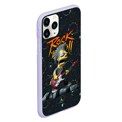 Чехол iPhone 11 Pro матовый Рок стиль Симпсонов, цвет: 3D-светло-сиреневый — фото 2