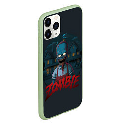 Чехол iPhone 11 Pro матовый Zombie Simpsons, цвет: 3D-салатовый — фото 2