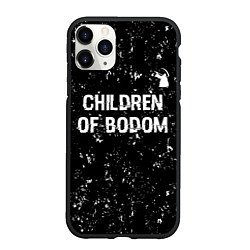 Чехол iPhone 11 Pro матовый Children of Bodom glitch на темном фоне: символ св, цвет: 3D-черный