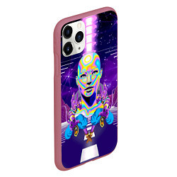 Чехол iPhone 11 Pro матовый Goddess with two Beerus - vaporwave, цвет: 3D-малиновый — фото 2