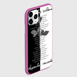 Чехол iPhone 11 Pro матовый Depeche Mode - Enjoy the Silence lyrics black & wh, цвет: 3D-фиолетовый — фото 2