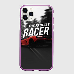 Чехол iPhone 11 Pro матовый The fastest racer, цвет: 3D-фиолетовый