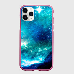 Чехол iPhone 11 Pro матовый Звёздная Вселенная, цвет: 3D-малиновый