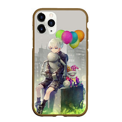 Чехол iPhone 11 Pro матовый 9S c шариками, цвет: 3D-коричневый