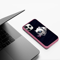 Чехол iPhone 11 Pro матовый Кабан Иноскэ Хасибира, цвет: 3D-малиновый — фото 2