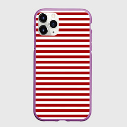 Чехол iPhone 11 Pro матовый Тельняшка краповая Спецназ МВД, цвет: 3D-фиолетовый