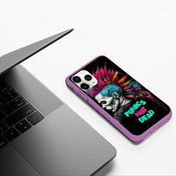 Чехол iPhone 11 Pro матовый Punks not dear, цвет: 3D-фиолетовый — фото 2