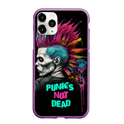 Чехол iPhone 11 Pro матовый Punks not dear, цвет: 3D-фиолетовый