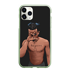 Чехол iPhone 11 Pro матовый XXXTentacion арт, цвет: 3D-салатовый