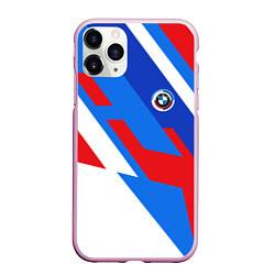 Чехол iPhone 11 Pro матовый Bmw - perfomance colors, цвет: 3D-розовый