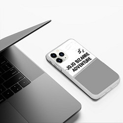 Чехол iPhone 11 Pro матовый JoJo Bizarre Adventure glitch на светлом фоне: сим, цвет: 3D-белый — фото 2