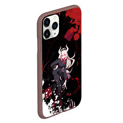 Чехол iPhone 11 Pro матовый Helltaker Lucifer арт краска, цвет: 3D-коричневый — фото 2