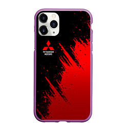 Чехол iPhone 11 Pro матовый Mitsubishi red - red sport, цвет: 3D-фиолетовый