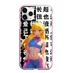 Чехол iPhone 11 Pro матовый Принцесса Пичес из Марио, цвет: 3D-розовый